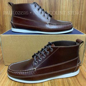 G.H. BASS & CO. Men's Camp Moc Leather Boots, Brown, Various Sizes